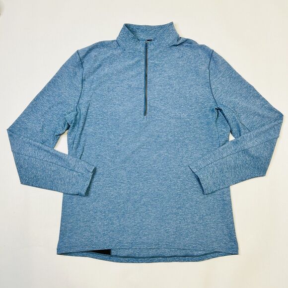 Lululemon Blue Surge Warm 1/2 Zip Long Sleeve Shirt Mens XL M3AN8S Pullover - Picture 1 of 10